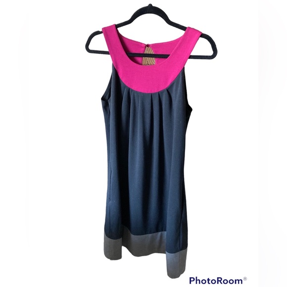 Zinc, Jumper Dress, Black, Hot Pink, Grey, Two Pockets,Read the Measurements - Picture 1 of 4